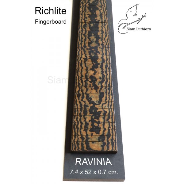 ฟิงเกอร์บอร์ด Richlite Ravinia แบบท่อนสี่เหลี่ยม ไม่มีตัดร่อง